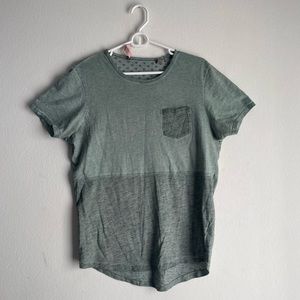 Scotch and Soda mint green panel colorblock pocket t-shirt